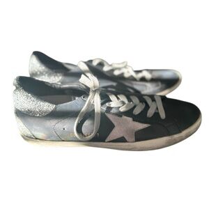 Golden Goose womens BLK Mauve‎ Silver Sneakers 8